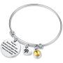 You are Braver Than You Believe Think Birthday Gifts Bracelet with Birthstone & Heart Tree of Life