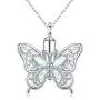 CHENGHONG Butterfly Urn Necklace for Ashes for Women 925 Sterling Silver Celtic Knot Irish Necklace Cremation Jewelry for Ashes for Human Keepsake Memorial Jewelry Gifts for Ashes for Girls Mom CHENGHONG Butterfly Urn Necklace for Ashes for Women 925 Sterling Silver Celtic Knot Irish Necklace Cremation Jewelry for Ashes for Human Keepsake Memorial Jewelry Gifts for Ashes for Girls Mom