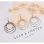 Fashion Costume Jewelry Dangle Drop Circle Hoop Earrings Set For Women Teen Silver Gold Black Tone