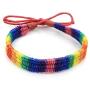 yfstyle LGBTQ Pride Bracelet for Gay & Lesbian Rainbow LGBT Pride Adjustable Handmade Braided Bracelet Gift for Her