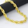 Nuragold 10k Yellow Gold 7mm Solid Rope Chain Diamond Cut Necklace, Mens Jewelry Lobster Lock 22'' 24'' 26'' 28'' 30''