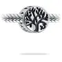Round Family Circle Wishing Tree Of Life Bead Charm For Women Teen CZ Accent Oxidized .925 Sterling Silver Fits European Bracelet Round Family Circle Wishing Tree Of Life Bead Charm For Women Teen CZ Accent Oxidized .925 Sterling Silver Fits European Bracelet