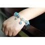 Falari Birthstone Bracelet Multi-Color Charm Beads Silvertone