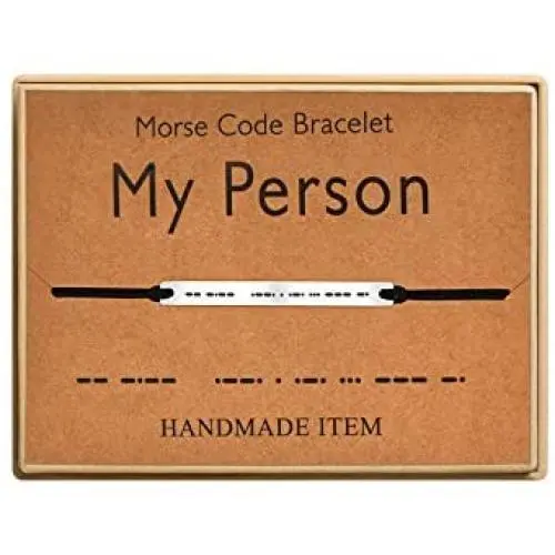 SANNYRA Morse Code Bracelet Bar on Silk Cord Friendship Bracelet Gift for Her SANNYRA Morse Code Bracelet Bar on Silk Cord Friendship Bracelet Gift for Her