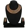 Efulgenz Indian Bollywood Traditional Crystal Pearl Wedding Temple Choker Necklace Earrings Maang Tikka Jewelry Set