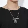 TEAMER Gold Silver Supernatural Star Pentagram Pentacle Pendant Necklace Wiccan Jewelry for Women Men