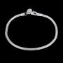 Bracelets Bangle, 3MM Snake Chain Round Charm Women Bracelet Minimalist Bangle Party Jewelry Gift - Silver