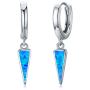 Dangle Hoop Earrings for Women 925 Sterling Silver Sunflower Daisy Triangle Hypoallergenic Drop Earrings for Sensitive Ear Jewelry Gift for Teens Mother Daughter