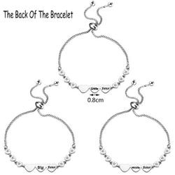 FOTAP 3 Sisters Gifts Big Sister Middle Sister Little Sister Bangle Triplets Bracelet Three Sister Bracelet Set Of 3 Sisters Jewelry