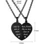 MJartoria BFF Necklace for 2-Best Friends Necklace, Side by Side or Miles Apart Best Friends Like Us Stay Close at Heart Split Heart Friendship Necklaces Gifts for Friends