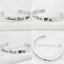 ENSIANTH Mama Bear Bracelet Hand Stamped Cuff Bracelet Mothers Day Jewelry Gift for Wife Family