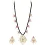 Tarinika Mabel Gold-Plated Indian Jewelry Set with Necklace and Earrings - White Red Green Tarinika Mabel Gold-Plated Indian Jewelry Set with Necklace and Earrings - White Red Green
