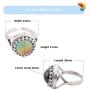 Adjustable Mood Ring Antique Sterling Silver Finish Fine Handmade Mood Stone Free Gift MOJO