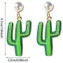 Green Cactus Earrings Tropical Plant Jewelry Cactus Gift for women girl,Pearl Earrings Cactus Earring Set Green Crystal Ear Jewelry for Women and Girls Green Cactus Earrings Tropical Plant Jewelry Cactus Gift for women girl,Pearl Earrings Cactus Earring Set Green Crystal Ear Jewelry for Women and Girls