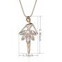 Kalapure Ballet Girls Necklace 18K Gold Palted Crystal Zirconia Ballerina Dancing Necklace for Womens Kids