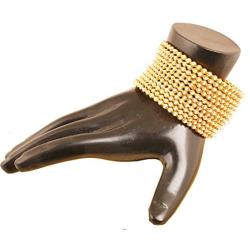 Touchstone New Pearl Bangle Collection. Indian Bollywood Traditional and Exclusive Thin Designer Jewelry Bangle Bracelets Embellished with Faux Pearls. Antique Gold Tone for Women.