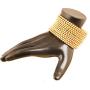 Touchstone New Pearl Bangle Collection. Indian Bollywood Traditional and Exclusive Thin Designer Jewelry Bangle Bracelets Embellished with Faux Pearls. Antique Gold Tone for Women.