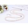 CHAULRI Freshwater Cultured Pearl Necklace Set Including Stunning Bracelet, Stud Earrings and Dangle Drop Earrings – Birthday Anniversary Wedding Holiday Jewelry Gifts for Women