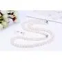 CHAULRI Freshwater Cultured Pearl Necklace Set Including Stunning Bracelet, Stud Earrings and Dangle Drop Earrings – Birthday Anniversary Wedding Holiday Jewelry Gifts for Women