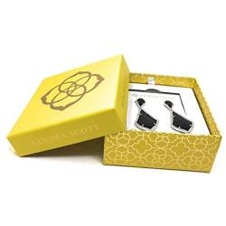 Kendra Scott Alexa Drop Earrings Silver Black