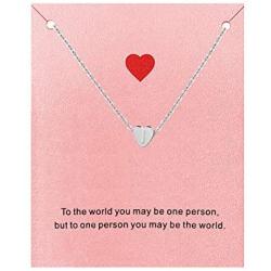 Heart Initial Necklace for Women, Tiny Silver Alphabet Letter Necklace Personalized Jewelry Gifts