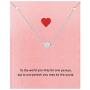Heart Initial Necklace for Women, Tiny Silver Alphabet Letter Necklace Personalized Jewelry Gifts