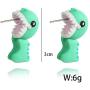 Tattooshe Fashion Stud Earrings Soft Pottery Dinosaur Earrings Green Fine Jewelry for Women Child Girls