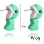 Tattooshe Fashion Stud Earrings Soft Pottery Dinosaur Earrings Green Fine Jewelry for Women Child Girls