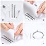 Stainless Steel Crystal Cremation Bracelet for Ashes Cube Urn Bangle Locket Memorial Jewelry Keepsake Bracelet for Ashes