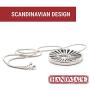 Tigerborg Womens 925 Pure Sterling Silver Handmade Energy and Light Pendant– Exclusive Scandinavian Design Jewelry – Unique gift – Comes with 1mm Sterling Silver Snake Chain Length 18” and a Gift Box