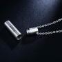JAYUMO Stainless Steel Cremation Jewelry Urn Necklace for Ashes Keepsake Memorial Pendant Necklace for Men Women