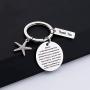 BAUNA Starfish Keychain Never Underestimate The Valuable and Important Difference You Make Social Worker Thank You Gift Volunteers Jewelry
