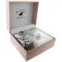 Beverley Hills Polo Club Womens Quartz Silver Watch Set - Intricate Heart Necklace - Crystal Star Earrings Included