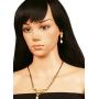 Touchstone Gold Tone Indian Bollywood Ethnic Pretty mangalsutra Necklace Set Jewelry for Women