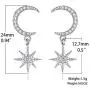 Angol Sterling Silver Drop &Dangle Moon Earrings, S925 Moon Drop Earrings with Cubic Zirconia, Crescent Moon Jewelry Dangling Earrings Hypoallergenic Jewelry for Women Teens with Angol Sterling Silver Drop &Dangle Moon Earrings, S925 Moon Drop Earrings with Cubic Zirconia, Crescent Moon Jewelry Dangling Earrings Hypoallergenic Jewelry for Women Teens with