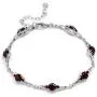 Silvershake 4.97ct. Natural Garnet White Gold Plated 925 Sterling Silver 7 to 8.5 Inch Adjustable Bracelet Silvershake 4.97ct. Natural Garnet White Gold Plated 925 Sterling Silver 7 to 8.5 Inch Adjustable Bracelet