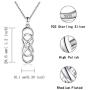 APOTIE Celtic Infinity Necklace for Women - 925 Sterling Silver CZ Infinite Pendant Eternal Jewelry Gifts for Girlfriend Wife
