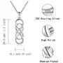 APOTIE Celtic Infinity Necklace for Women - 925 Sterling Silver CZ Infinite Pendant Eternal Jewelry Gifts for Girlfriend Wife