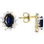 RYLOS Jewelry For Women 14K Yellow Gold Birthstone Jewelry Ring, Earring & Pendant Necklace Gemstone & Genuine Diamonds 6X4MM Birthstone Womens Jewelry Matching Friendship Gold Jewelry For Women