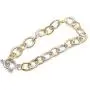 Simple Style Link Bracelet Two Tone Circles Chain Silver and Gold Wire Cable Bangle Designer Inspired Bracelets for Women Girls Boys Birthday Holiday Unique Jewelry Gifts