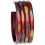 Indian Bollywood Jewelry Bangles Plain Printed Glass Bangles 4p Traditional Costume Matching Bracelets For Women