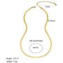 nichowy 2PCS 18K Chain Gold Plated Link Choker Necklace for Women Men Jewelry White/Gold Set