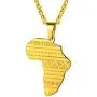 PROSTEEL Stainless Steel Africa Map Necklace for Men Women, 18K Gold/Rose Gold/Black Plated, Customize Available, 22''-24'' Adjustable, Come Gift Box PROSTEEL Stainless Steel Africa Map Necklace for Men Women, 18K Gold/Rose Gold/Black Plated, Customize Available, 22''-24'' Adjustable, Come Gift Box