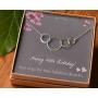 EFYTAL 40th Birthday gifts for women, Sterling Silver Four Circle Necklace For Her 4 Decade Jewelry 40 Years Old