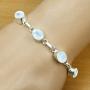 Moonstone Bracelet For Women Mom Wife 925 Silver Overlay Handmade Vintage Style Jewelry
