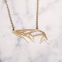La Menagerie Whale Gold Origami Jewelry & Gold Geometric Necklace – 18 Karat Plated Gold Necklace & Whale Necklaces for Women – Whale Necklace for Girls & Origami Necklace