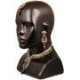 Touchstone Indian Bollywood Handcrafted Traditional Royal Mughal Kundan Polki Meenakari Enamel Colorful Wedding Designer Jewelry Long Necklace Set in Gold and Silver Tone for Women.