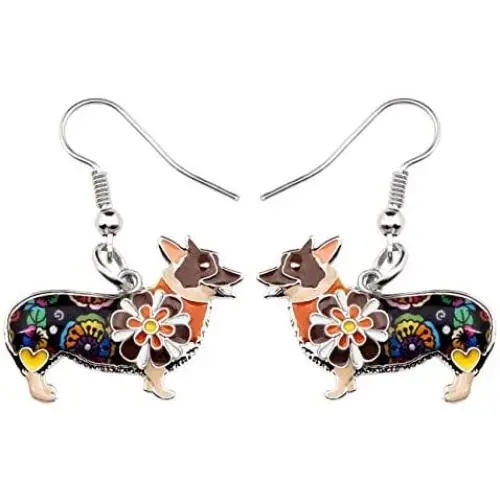 NEWEI Enamel Alloy Welsh Corgi Pembroke Dog Earrings Dangle Drop Hook For Women Kids Charm Fashion Animal Pet Jewley Gifts Accessories NEWEI Enamel Alloy Welsh Corgi Pembroke Dog Earrings Dangle Drop Hook For Women Kids Charm Fashion Animal Pet Jewley Gifts Accessories