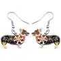 NEWEI Enamel Alloy Welsh Corgi Pembroke Dog Earrings Dangle Drop Hook For Women Kids Charm Fashion Animal Pet Jewley Gifts Accessories NEWEI Enamel Alloy Welsh Corgi Pembroke Dog Earrings Dangle Drop Hook For Women Kids Charm Fashion Animal Pet Jewley Gifts Accessories