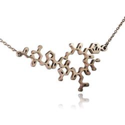 Clayton Jewelry Labs Stainless Steel Oxytocin Molecule Necklace